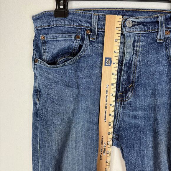 Levi's 502 Jeans Men 34x32 Blue Denim Stretch Pockets Mid-Rise Taper Fit Zip Fly - Picture 9 of 14